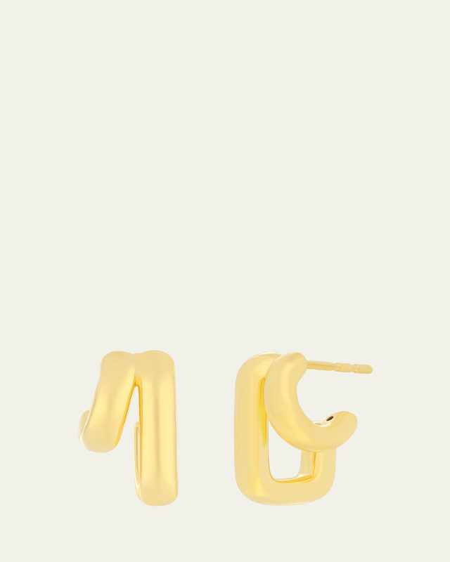 Double Jumbo Huggie Earrings